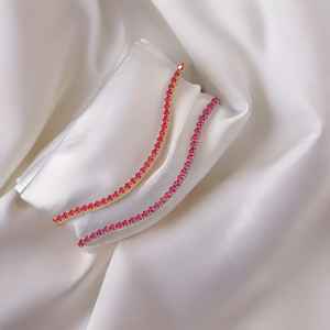 925 Sterling Silver 14K Gold Plated <b>Ruby</b> Luxury Vintage IGI Certified Bangle Elegant Dainty Women's Jewelry Wholesale - Product Image 2