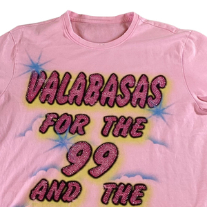 Valabasas For The 99 And The Men's <b>Pink</b> Glitter Print Short Sleeve T-Shirt O-Neck Regular Fit Casual Style - Product Image 1