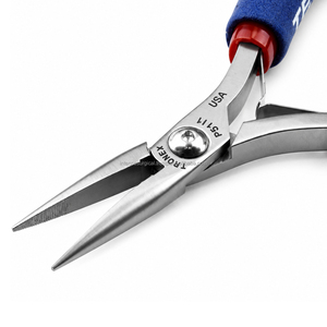 Pince à bec long Tronex, à mâchoires lisses et pointes dentelées, en acier inoxydable, outil de précision pour la fabrication de bijoux P511S, vente en gros OEM - Product Image 4
