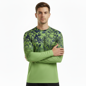 Camisa de Pesca con Logotipo Personalizado para Hombre, Manga Larga, Secado Rápido, Transpirable, Protección Solar, Poliéster, Ropa para Exteriores - Product Image 1