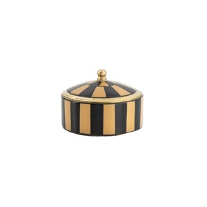 Latest Black Gold Striped Trinket <b>Box</b> Jewelry Storage Round Organizer Decorative Luxury Home Decor <b>Gift</b> Premium <b>Small</b> Case - Product Image 1