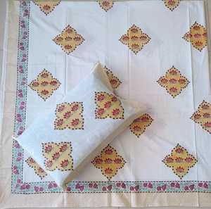 Sábana Plana King Size de Algodón Puro con Estampado Artesanal, 200 Hilos, Ecológica, Suave para la Piel, para Todas las Estaciones - Product Image 4