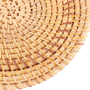 Manteles Individuales de Ratán Tejido, Manteles Individuales Naturales, Posavasos Redondos para Mesa, Posavasos Trenzados - Product Image 2