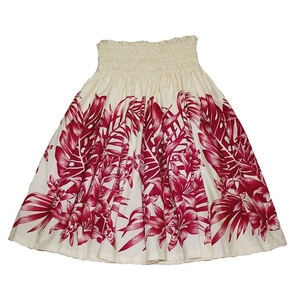 กระโปรงแม็กซี่ปักลายดอกไม้สไตล์ฮาวายสำหรับผู้หญิง ผ้าฝ้าย 100% เบาสบาย ระบายพลิ้วสวย เหมาะสำหรับใส่ไปเที่ยวชายหาดในฤดูใบไม้ร่วง - Product Image 1