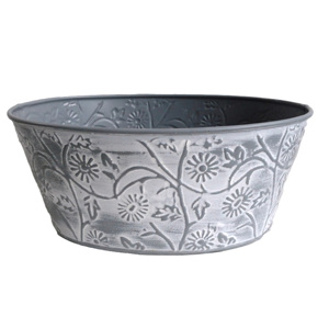 Jardinière en métal de qualité supérieure forme ovale couleur enduite de poudre Design floral pour bureau maison jardin pelouse balcon décor au prix le plus bas - Product Image 2