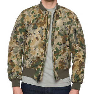 Blouson bomber camouflage pour homme, fermeture éclair, vêtement décontracté pour l'automne, coupe-vent, matière polyester, col rabattable - Product Image 1