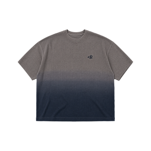 Soft Breathable <b>Waffle</b> Knit Fabric Custom Tie-Dye Gradient Casual Men's <b>shirts</b> Oversized Loose Fit Textured Tee Embroidered Logo - Product Image 4