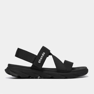 Sandalias Deportivas Unisex SHONDO F6 para Todas las Temporadas, con Punta Abierta, Correa Elástica y Banda Trasera de Soporte, Color Negro, Hechas en Vietnam - Product Image 5