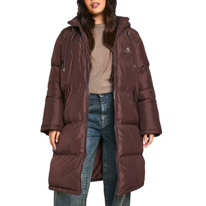 <b>Womens</b> Winter Puffer <b>Jacket</b> Warm Padding Hooded Fashion Outdoor Windproof Solid Color Lightweight New Quality Custom Logo Coat - Product Image 1