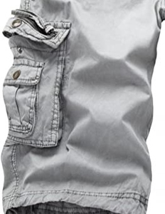 Cotton Cargo Shorts Men 2026 Summer Men Shorts Male Casual Streetwear Multi-Pocket Cargo Shorts - Product Image 2