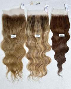 ผมแท้เวียดนาม Lexhair Remy Lace Closure แบบเย็บด้วยเครื่องจักร  Super Double Drawn น้ำหนัก 100 กรัม สีดำธรรมชาติ ผมยาวเป็นลอน - Product Image 5
