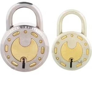 Brass Traditional Gold-Plated Pass Lock 2 Keys Travel Bag Gym Locker Large Rounded Silver Briefcase Small Luggage ZARA - Product Image 6
