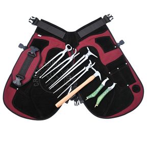 Kit Profesional para Recorte de Pezuñas y Extracción de Clavos con Separador de Clavos de Cocodrilo, Martillo para Clavos, Cuchilla de Bucle, Clavillero y Delantal de Herrador - Product Image 1
