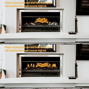 10 pièces petites bûches de cheminée à gaz sans vent gaz naturel ventilé Propane Gel foyer bois couleur 8 pouces-cheminée à gaz bûches foyers - Product Image 6