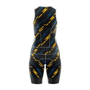 Ensemble de maillot et short de cyclisme pour femmes, imprimé sur mesure, léger, respirant, 100% polyester, extensible dans quatre directions, anti-transpiration - Product Image 6