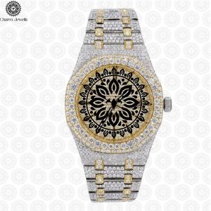 Montre de luxe pour homme Charm, en acier inoxydable, avec lunette sertie de diamants, mouvement mécanique analogique, date automatique, boîtier de 40 mm, étanche 10 bars - Product Image 2