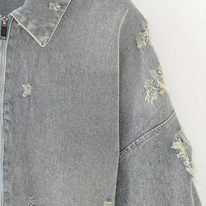 Chaqueta Vaquera para Mujer con Forro Sherpa, Cálida, Informal, Mezcla de Algodón, Ropa de Invierno, Proveedor Mayorista de Fábrica OEM ODM Personalizado - Product Image 5