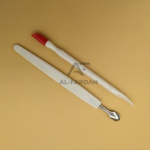 Pousse-cuticules en acier inoxydable japonais de haute qualité, couleur blanche, outil de manucure et pédicure - Product Image 3