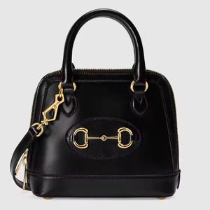 Sac à main en cuir véritable noir pour femme, sac à bandoulière, pochette à fermeture éclair, accessoires dorés pour les trajets quotidiens - Product Image 1