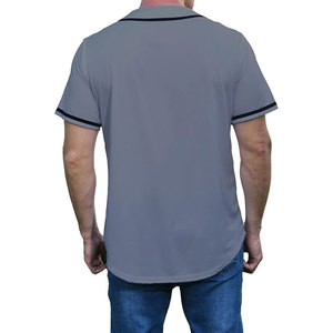 Maillot de baseball/softball Dry Fit de haute qualité, impression de logo personnalisée, unisexe, rose, col en V, manches courtes, impression par sublimation, adulte, complet - Product Image 3
