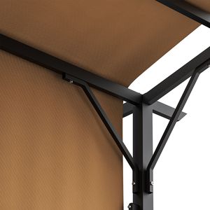 Pergola Retrattile da Esterno 3x3 m con Tettoia Parasole, Gazebo Grande in Metallo con Copertura Arcuata per Patio - Product Image 2