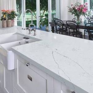 Calacatta Dome Veined Artificial Stone Countertop Kitchen <b>Island</b> Cabinet Work Surface Modern Interior - Product Image 1