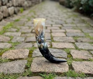 Cuerno de búfalo tallado de lujo para beber, con logotipo personalizado, estilo náutico, recuerdo ecológico - Product Image 4