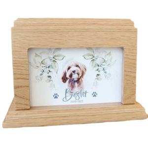 Wooden Pet Cremation <b>Urn</b> Solid Wood Keepsake Casket Memorial Box for <b>Cat</b> and Dog Home Remembrance - Product Image 2