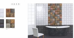 กระเบื้องเซรามิกเคลือบเงาสีสันสดใสขนาด 300x300 มม. สำหรับตกแต่งภายในห้องน้ำ ลายดอกไม้ รุ่น Piazza Olympia - Product Image 5