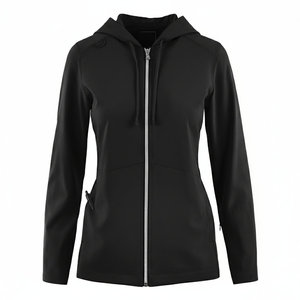 Blouse d'infirmière pour femmes, uniforme d'hôpital, veste à capuche zippée, manches longues, tenue de travail pour clinique, coupe ajustée, respirante - Product Image 2