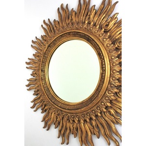 Round <b>Gold</b> Sunburst Portable Modern Metal <b>Frame</b> Handmade Eco-Friendly Durable Wall <b>Mirror</b> Decorative Design - Product Image 2