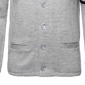Cardigan en tricot pour homme et femme, col en V, manches longues, rayures contrastées, boutons sur le devant, style classique, toutes saisons, tenue scolaire - Product Image 6