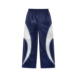 Conjunto de chándal cortavientos de nailon personalizado con bloques de color para hombre, chaqueta con cremallera, pantalones deportivos, jogger, bordado, logotipo personalizado, OEM, ODM - Product Image 4