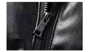 Nueva Chaqueta de Cuero para Hombre, Estilo Urbano, Cómoda y Cálida, de Alta Calidad, Personalizada, para Invierno, con Cuello Alto, Venta al Por Mayor - Product Image 4