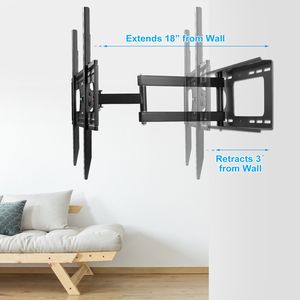 Soporte de Pared para TV con Movimiento Completo, Inclinación y Giro, Compatible con Televisores de 37-70 Pulgadas, VESA hasta 600x400 mm, Soporte de Pared Máximo para Televisores de 37-70 Pulgadas - Product Image 4