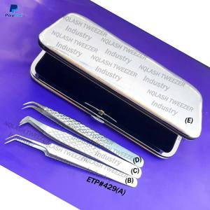 Print Logo Fiber Tip <b>Eyelash</b> <b>Tweezers</b> 45 75 90 Degree Fiber Tip Stainless Steel Rainbow Color <b>Eyelash</b> Extension <b>Tweezers</b> - Product Image 4