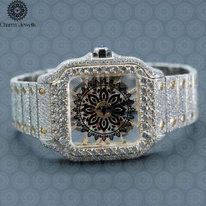 Charm_Jewells Luxury Men's Stainless Steel <b>Mechanical</b> <b>Watch</b> Rectangle Case Sapphire Crystal Luminous Folding Clasp 30mm Dial - Product Image 1