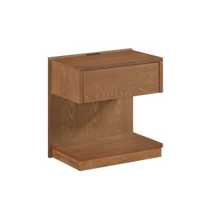 Tavolino Moderno in Legno Marrone con Cassetto, Ripiano Aperto e Porta USB, Mobile Consolle per Casa - Product Image 2