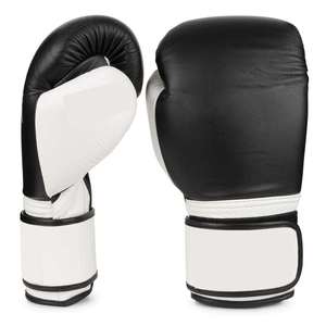 Bolsa de Entrenamiento de Cuero Personalizada en Blanco y Negro, Último Modelo, y Guantes de Kick Boxing con Logotipo Personalizado, 8oz, 10oz, 12oz, 14oz, 16oz - Product Image 1