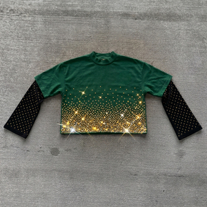 Camisetas Personalizadas de Manga Larga para Hombre, Estilo Y2K, Corte Holgado, Doble Capa, 300gsm, Lavado Ácido con Efecto Desgastado, 100% Algodón Ecológico - Product Image 6