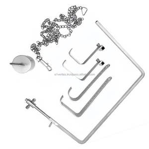 Rétracteur de hanches A-1 VERITAS Charnley de haute qualité, complet avec 4 lames, poids et chaîne, instrument |   Clip hémostatique, instrument médical - Product Image 6
