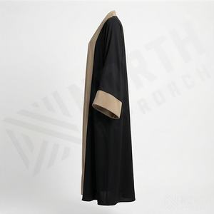 ชุดอาบายะห์แบบเปิดด้านหน้า ดีไซน์ใหม่ทันสมัยสำหรับผู้หญิง ชุดมุสลิมแบบจูบา ชุดอาบายะห์สมัยใหม่ ชุดจูบาห์ 2 ชิ้น สีตามสั่ง - Product Image 3