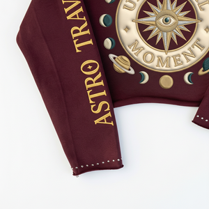 Chemise à manches longues personnalisée pour fabricants de vêtements, avec impression silicone, strass vieillis et effet délavé vintage - Product Image 4