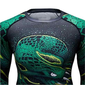 เสื้อรัดกล้ามเนื้อสำหรับผู้ชายสำหรับกีฬา Jiu Jitsu แบบอ่อนโยนและแข็งแรง-แขนยาว-สำหรับฝึกซ้อม BJJ ยิม MMA ฟิตเนส ลายสไปเดอร์แมน ป้องกันรังสียูวี ผลิตจากผ้าสแปนเด็กซ์/โพลีเอสเตอร์ น้ำหนัก 220 กรัม - Product Image 5