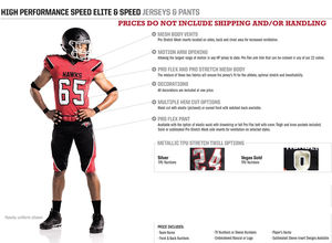 Uniformes de football américain personnalisés, respirants, imprimés en sérigraphie, design 100% polyester, confortables, durables, vêtements d'entraînement pour adultes - Product Image 6