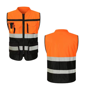 Chalecos de Seguridad Reflectantes de Alta Visibilidad, Lavables y Reutilizables, con Múltiples Bolsillos, Duraderos, con Logotipo Personalizado, para Sitios Industriales - Product Image 3