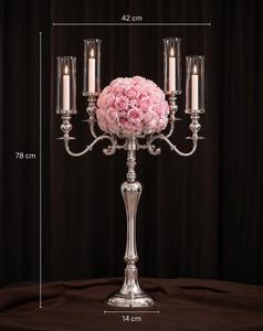 New Design Flowers Contemporary <b>Black</b> Metal Handmade <b>Candelabra</b> Candle Stand Stylish Holder Living Room Christmas Wedding Table - Product Image 4