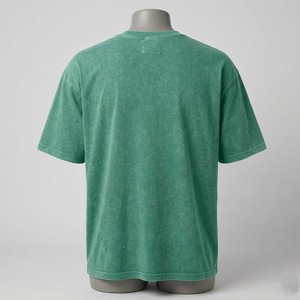 Camiseta Verde Lavada para Hombre, Efecto Desgastado Vintage, Algodón Suave, Cuello Redondo, Estilo Casual Urbano, Corte Holgado, Camiseta de Verano, Logotipo Personalizado - Product Image 6