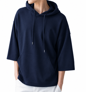 High Quality 320g Heavyweight <b>Fleece</b> Regular Fit Anti-Wrinkle <b>Lined</b> Eco-Friendly Polyester/Cotton Silk Screen Hoodie <b>Men's</b> - Product Image 3