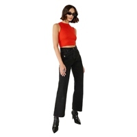 Camiseta Corta Blanca para Mujer, Cuello Redondo, Manga Corta, Ajuste Holgado, Tejido de Algodón, Informal, Primavera Verano, Color Sólido, Transpirable - Product Image 6